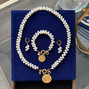Gerçek Arpa İncili Düğün Seti 3'lü Set - Görsel 3